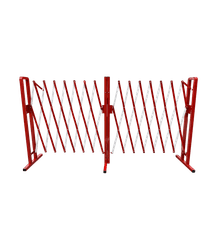 Scherensperre Stahl 4 Meter rot/wei&szlig; &ndash; klappbar