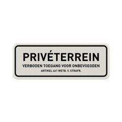 Privé terrein borden