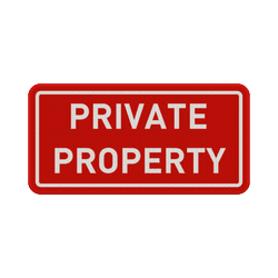 Privé terrein borden