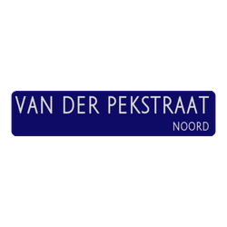 Straatnaambord aluminium DOR 900x200mm - type Amsterdam