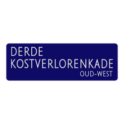 Straatnaambord aluminium DOR 900x300mm 3R - type Amsterdam