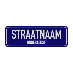 Straatnaambord aluminium DOR 600x200mm met ondertekst - type Binnenstad