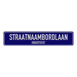 Straatnaambord aluminium DOR 1000x200mm met ondertekst - type Binnenstad