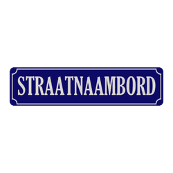 Straatnaambord aluminium DOR 800x200mm - type Binnenstad