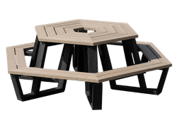 Picknicktafel - Type Roma - Rond - Bicolor