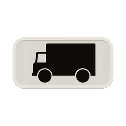 Panonceau M4g &ndash; V&eacute;hicules affect&eacute;s au transport de marchandises