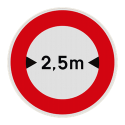Panneau B11 &ndash; Limitation de largeur