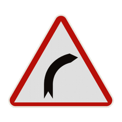 Panneau A1a &ndash; Virage dangereux &agrave; droite