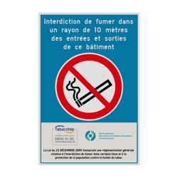 Interdiction de fumer - 10 m&egrave;tres - &Eacute;tablissements publics