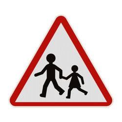 Panneau A13a &ndash; Endroit fr&eacute;quent&eacute; par les enfants
