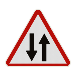 Panneau A18 &ndash; Circulation dans les deux sens