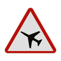 Panneau A23 &ndash; Travers&eacute;e d&rsquo;une aire de danger a&eacute;rien