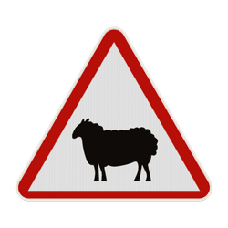 Panneau A15a2 &ndash; Passage d&rsquo;animaux domestiques