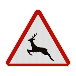 Panneau A15b &ndash; Passage d&rsquo;animaux sauvages