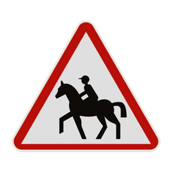Panneau A15c &ndash; Passage de cavaliers