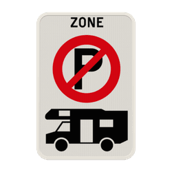 Panneau interdiction de stationnement pour camping-cars