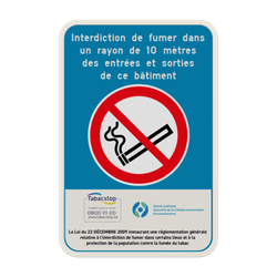 Interdiction de fumer - 10 m&egrave;tres - &Eacute;tablissements publics