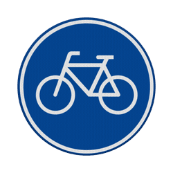 Verkeersbord verplicht fietspad RVV G11 - reflecterend