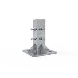 Schaftrohr-Adapter f&uuml;r Betonsockel, starr &ndash; 40x40 und 60x60 mm