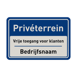 Privé terrein borden