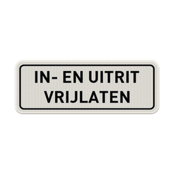Bord in- en uitrit vrijlaten - reflecterend