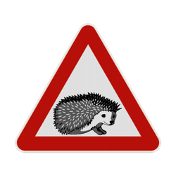 Panneau G2000 - Attention hérissons