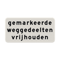 Verkeersbord RVV OBD14 - Gemarkeerde weggedeelten vrijhouden