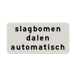 Verkeersbord RVV OBD12 - Slagbomen dalen automatisch