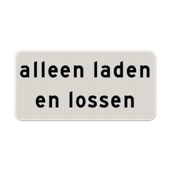 Verkeersbord RVV OBD09 - Alleen laden en lossen