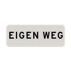 Verkeersbord RVV OBD02 - Eigen weg