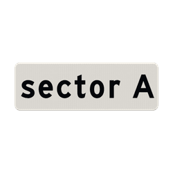 Verkeersbord RVV OB903-A - Sector A