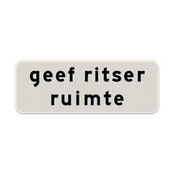 Verkeersbord RVV OB727 - Geef ritser ruimte