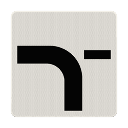 Verkeersbord RVV OB712 - Voorrangsweg voor T-splitsing