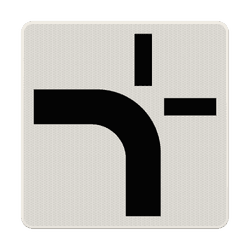 Verkeersbord RVV OB711 - Voorrangsweg voor kruispunt