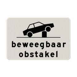Verkeersbord RVV OB627 - Beweegbaar obstakel in wegdek