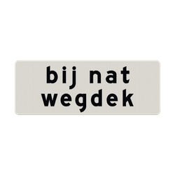 Verkeersbord RVV OB612 - Bij nat wegdek