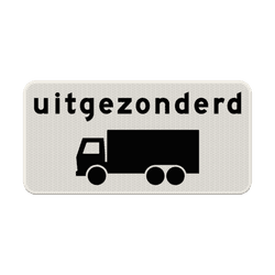 Verkeersbord RVV OB61 - Uitgezonderd vrachtauto's