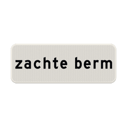 Verkeersbord RVV OB601 - Zachte berm