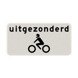Verkeersbord RVV OB56 - Uitgezonderd motoren