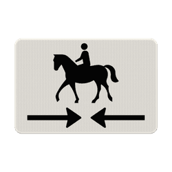 Verkeersbord RVV OB503OB01 - Kruising ruiterpad