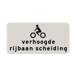 Verkeersbord RVV OB313 - Verhoogde rijbaan scheiding