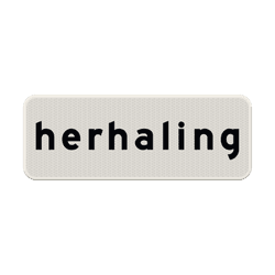 Verkeersbord RVV OB311 - herhaling