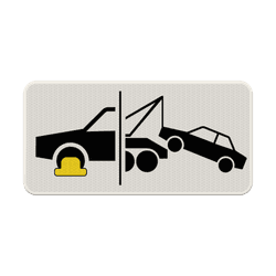 Verkeersbord RVV OB304d - Wielklem- en wegsleepregeling van kracht