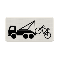 Verkeersbord RVV OB304a - Wegknipregeling fietsen van kracht