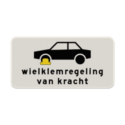 Verkeersbord RVV OB302 - Wielklemregeling van kracht