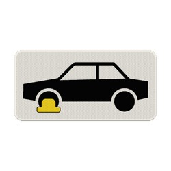 Verkeersbord RVV OB301 - Wielklemregeling van kracht