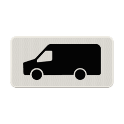 Verkeersbord RVV OB25 - Geldt alleen voor transport- en bestelbus