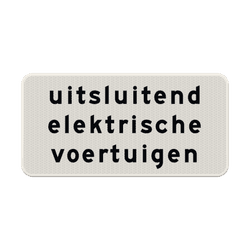 Verkeersbord RVV OB21 - Uitsluitend elektrische voertuigen