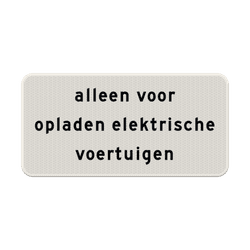 Verkeersbord RVV OB20 - alleen voor opladen elektrische voertuigen