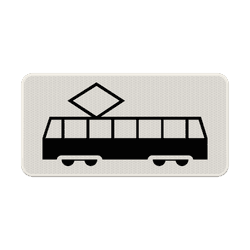 Verkeersbord RVV OB14 - Geldt alleen voor tram